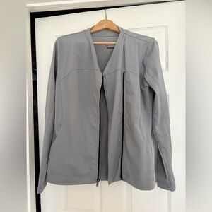 Light Gray Long Sleeve Scrub Jacket